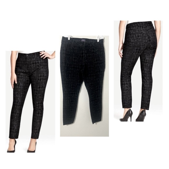 NYDJ Not Your Daughter Jean Sz 14 Super Skinny Lift Tuck Technology Houndstooth - Picture 1 of 9